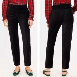 NEW $90 Ann Taylor LOFT Riviera Slim Pant Black Velvet 0P